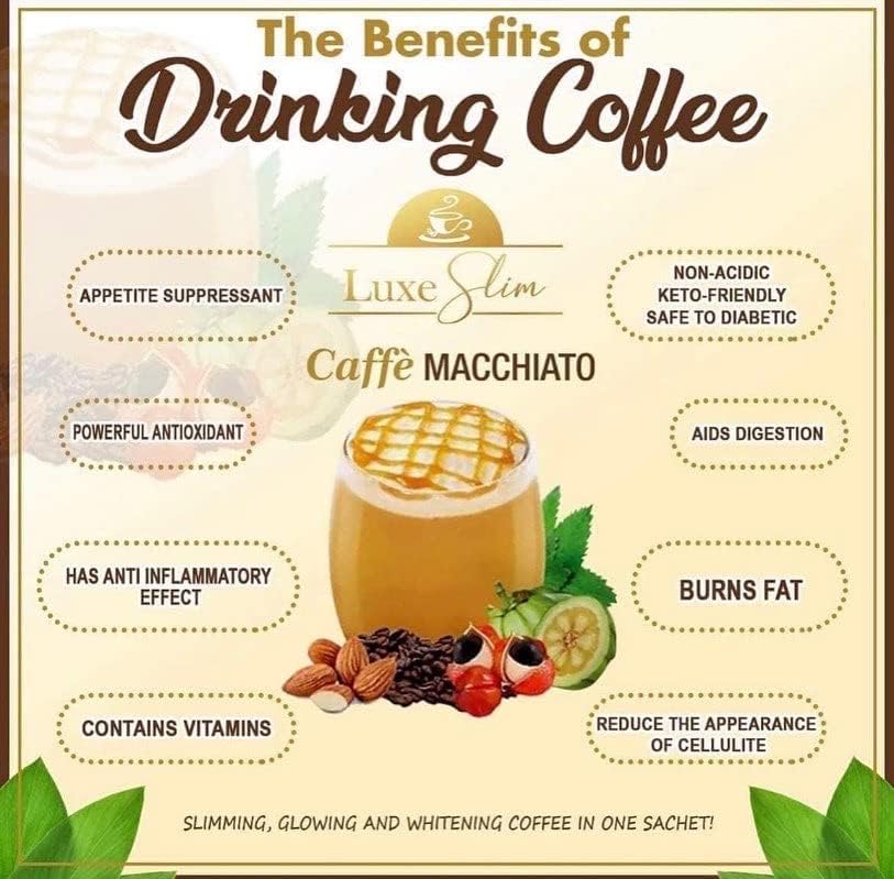 Luxe Slim Cafe Macchiato with Hydrolyzed Collagen & Glutathione, 21g x 10 Sachets, 0.74 Ounce Luxe Slim buy supplements canada