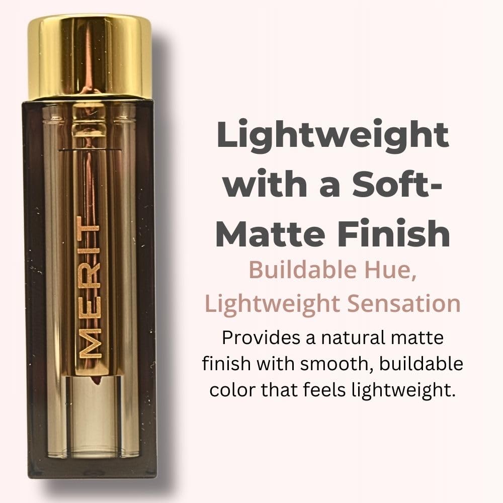 Merit Signature Lip Lightweight Matte Lipstick - 0.10 oz / 3 g (Sunday (pink), standard) Merit buy supplements canada