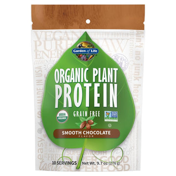 Garden of Life Organic Plant Protein Smooth Chocolate Powder, 10 Servings - Vegan, Grain Garden of Life buy supplements canada