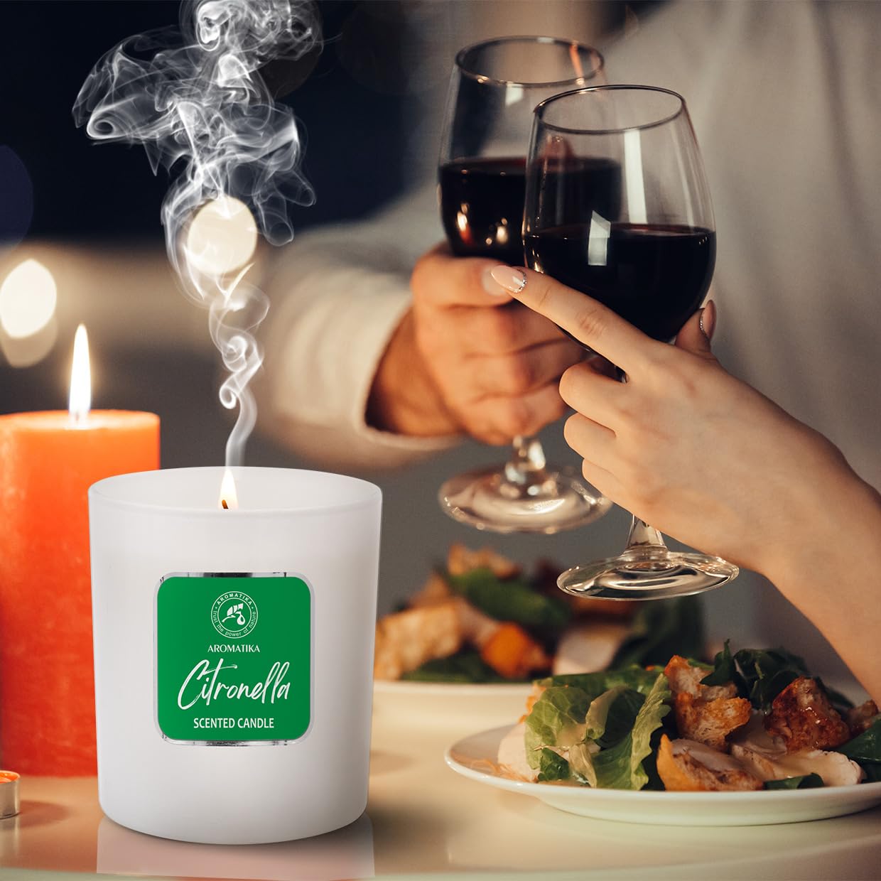 Scented Candle Citronella 200g - Aromatherapy Candle - Soy Wax Candles for Home Scented AROMATIKA buy supplements canada