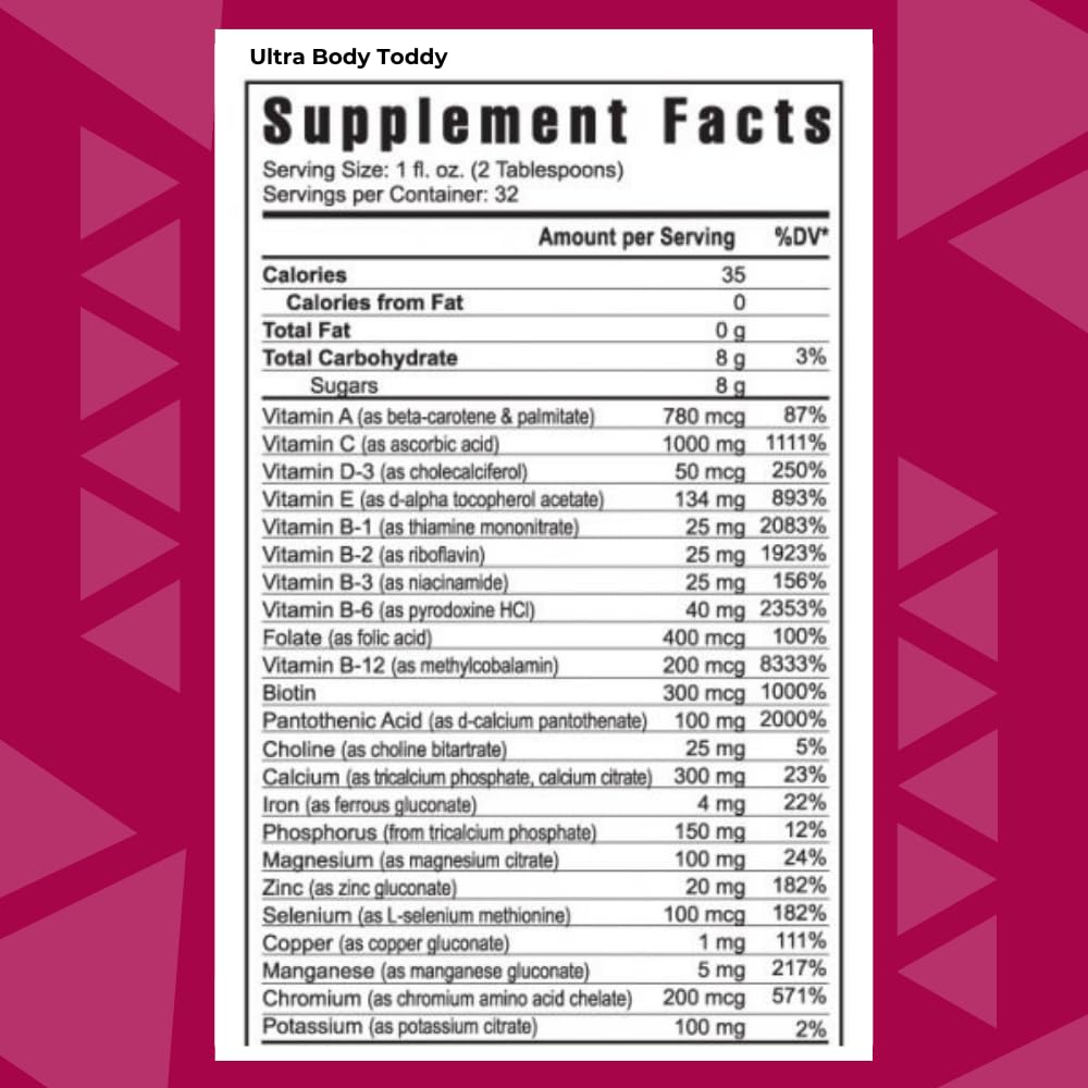 Youngevity Ultra Body Toddy - 100+ Nutrient Mega Multi-Vitamin Mineral Supplement for Men and Women - Enhanced Absorption - Phytonutrients - Amino Acids - (32 Fl Oz) Youngevity buy supplements canada