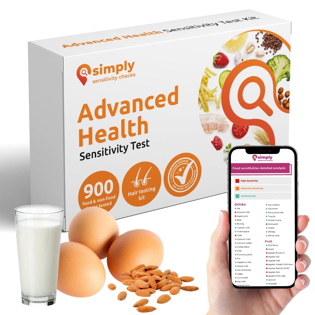 Simply Sensitivity Checks 900+ Items Food Sensitivity Test Kit for Adults – Foods & Non-Foods, Including Lactose, Gluten, Vitamins, Minerals, Gut Health & More – at-Home Food Intolerance Test Kit Simply Sensitivity Checks buy supplements canada