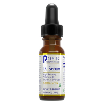 Premier Research Labs Vitamin D3 Serum - Liquid Vitamin D Oil Drops for Adults, Liquid Vitamin D3 5000 IU, Sublingual Vit D3 Liquid - 0.43 fl oz Premier Research Labs buy supplements canada