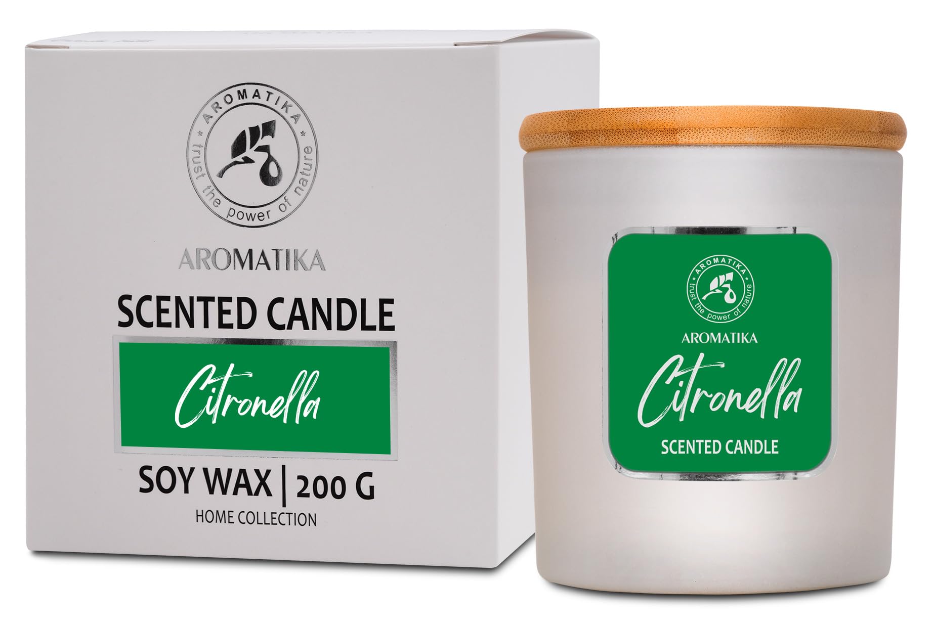 Scented Candle Citronella 200g - Aromatherapy Candle - Soy Wax Candles for Home Scented AROMATIKA buy supplements canada