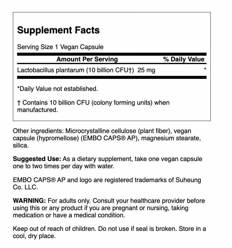 Swanson L. Plantarum - 10 Billion CFUs - Probiotic Supplement for Occasional Gas & Bloating - Supports Lower GI Tract Health* - No Refrigeration Needed - Non-GMO - 30 Vegan Capsules (3 Pack) Swanson buy supplements canada