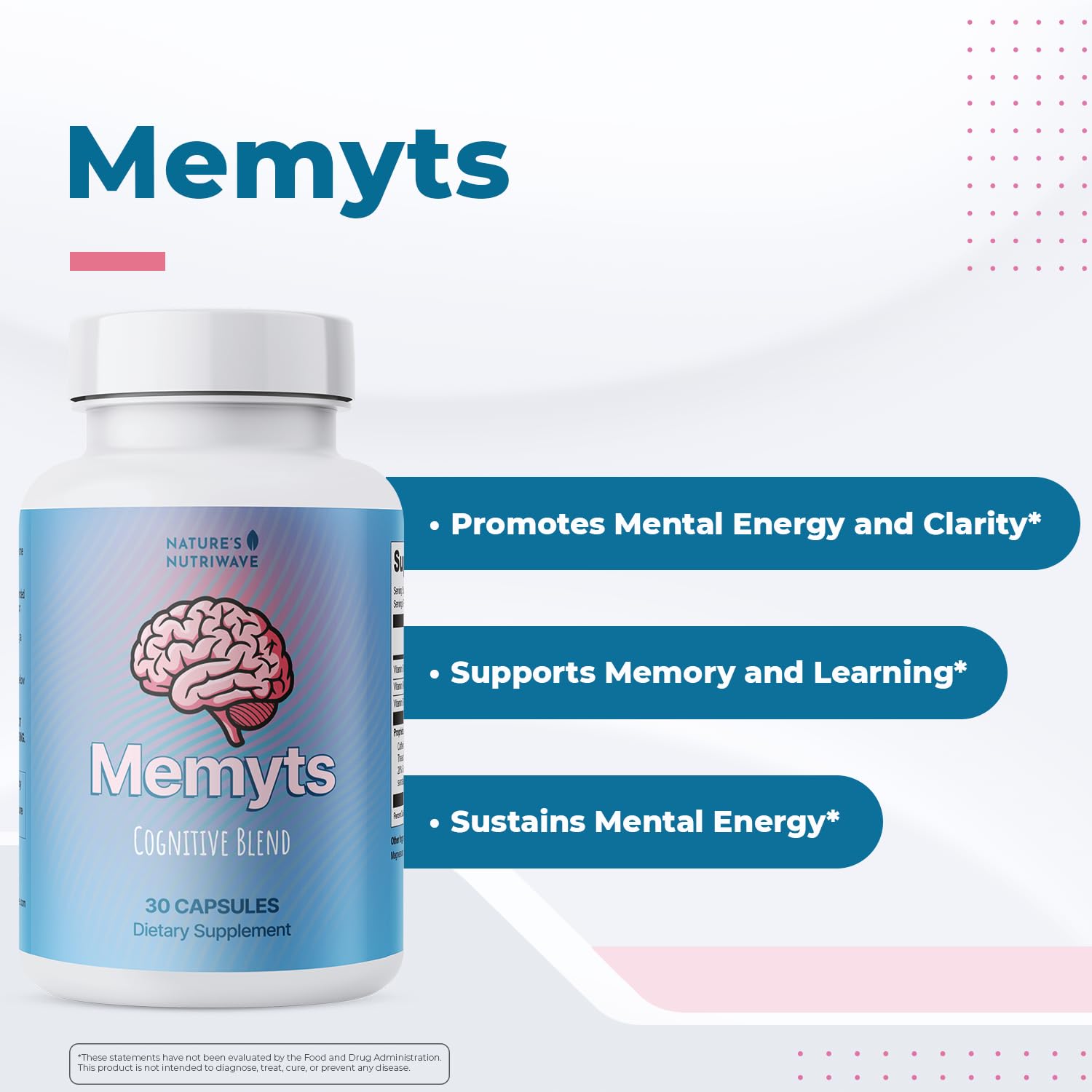 Nature’s NutriWave Memyts – Natural Daily Supplement with B Vitamins and Herbal Extracts | Non-GMO | Made in USA | 100% Natural, 30 Capsules, 2-Month Supply Nature’s NutriWave buy supplements canada