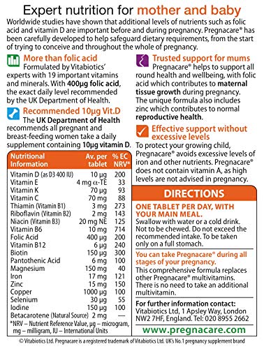 Pregnacare Vitabiotics During Pregnancy Original, 30 Count (Pack of 1) Pregnacare buy supplements canada