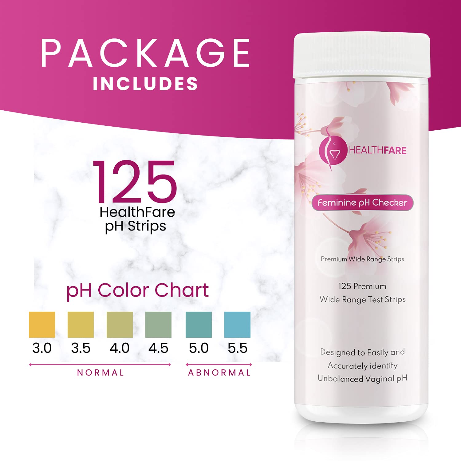 Healthfare Feminine pH Checker Test Strips to Monitor Intimate Health, Balance pH Level 3.0-5.5 Healthfare buy supplements canada