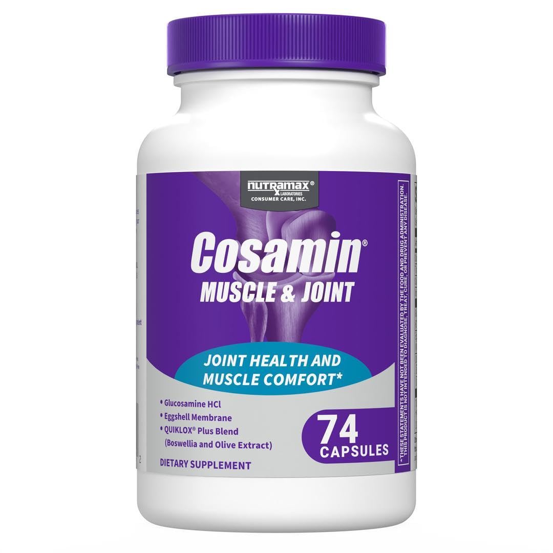 Cosamin Nutramax Muscle & Joint, Works to Decrease Cartilage Breakdown, Joint Health Supplement, Adult Men and Women Joint Health, 74 Capsules Cosamin buy supplements canada