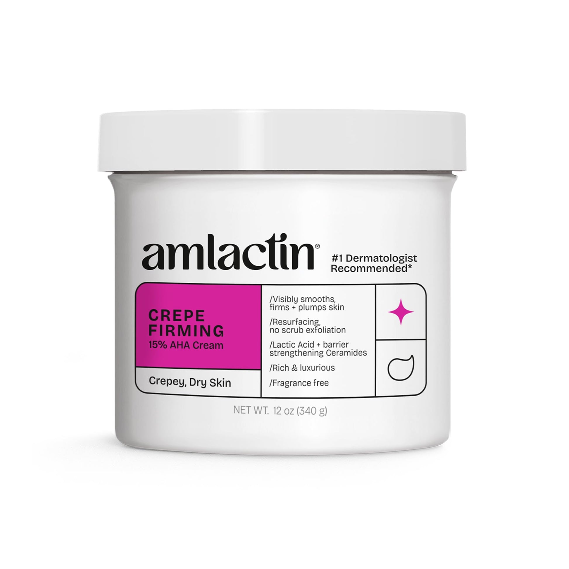 AmLactin Crepe Firming Cream - Therapeutic Skin Tightening Cream for Body – No-Scrub Exfoliator and Moisturizer AmLactin buy supplements canada