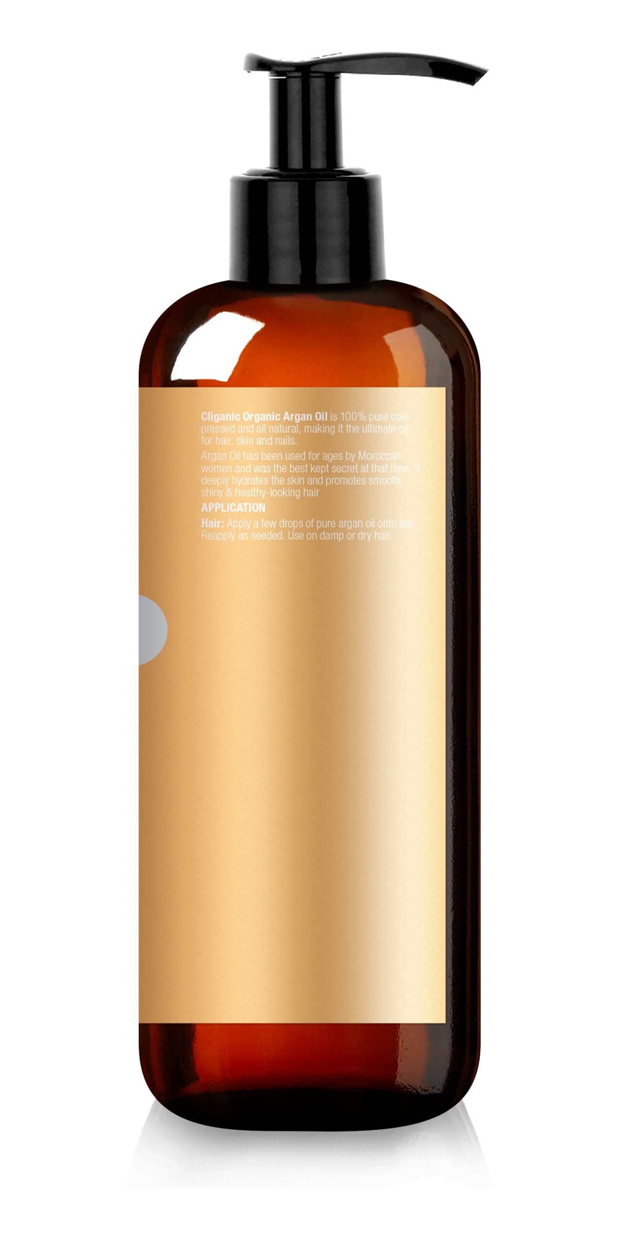 Cliganic Organic Argan Oil 16oz with Pump, 100% Pure | Bulk for Hair, Face & Skin Cliganic buy supplements canada
