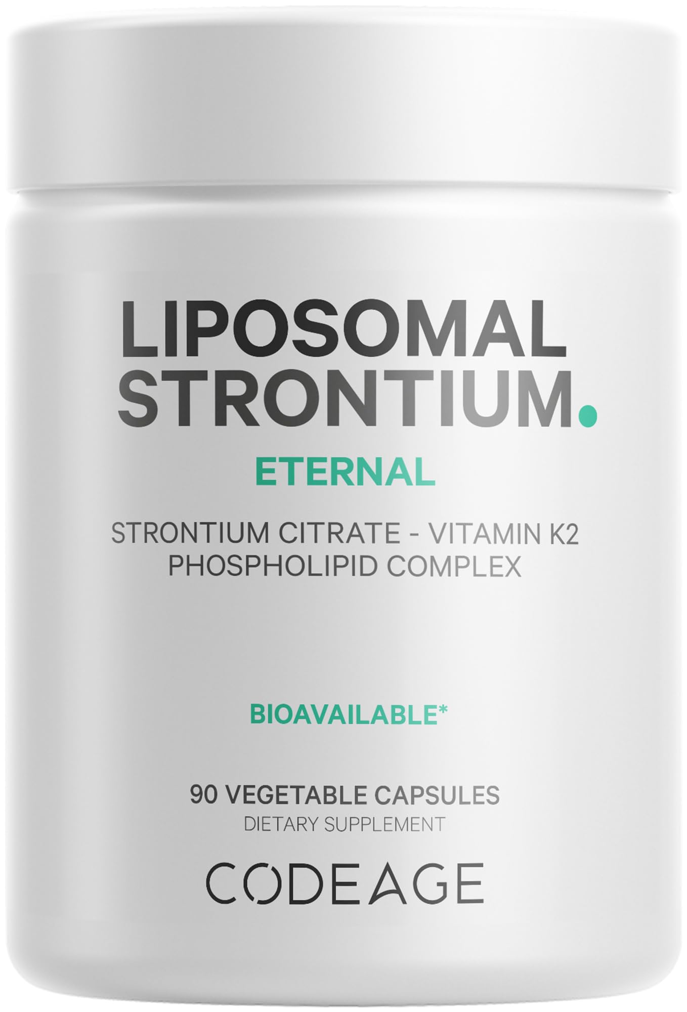Codeage Liposomal Strontium Supplement - Strontium Citrate, Vitamin K2 MK-7, Liposomal Delivery, Non-GMO, Gluten-Free - 90 Capsules Codeage buy supplements canada
