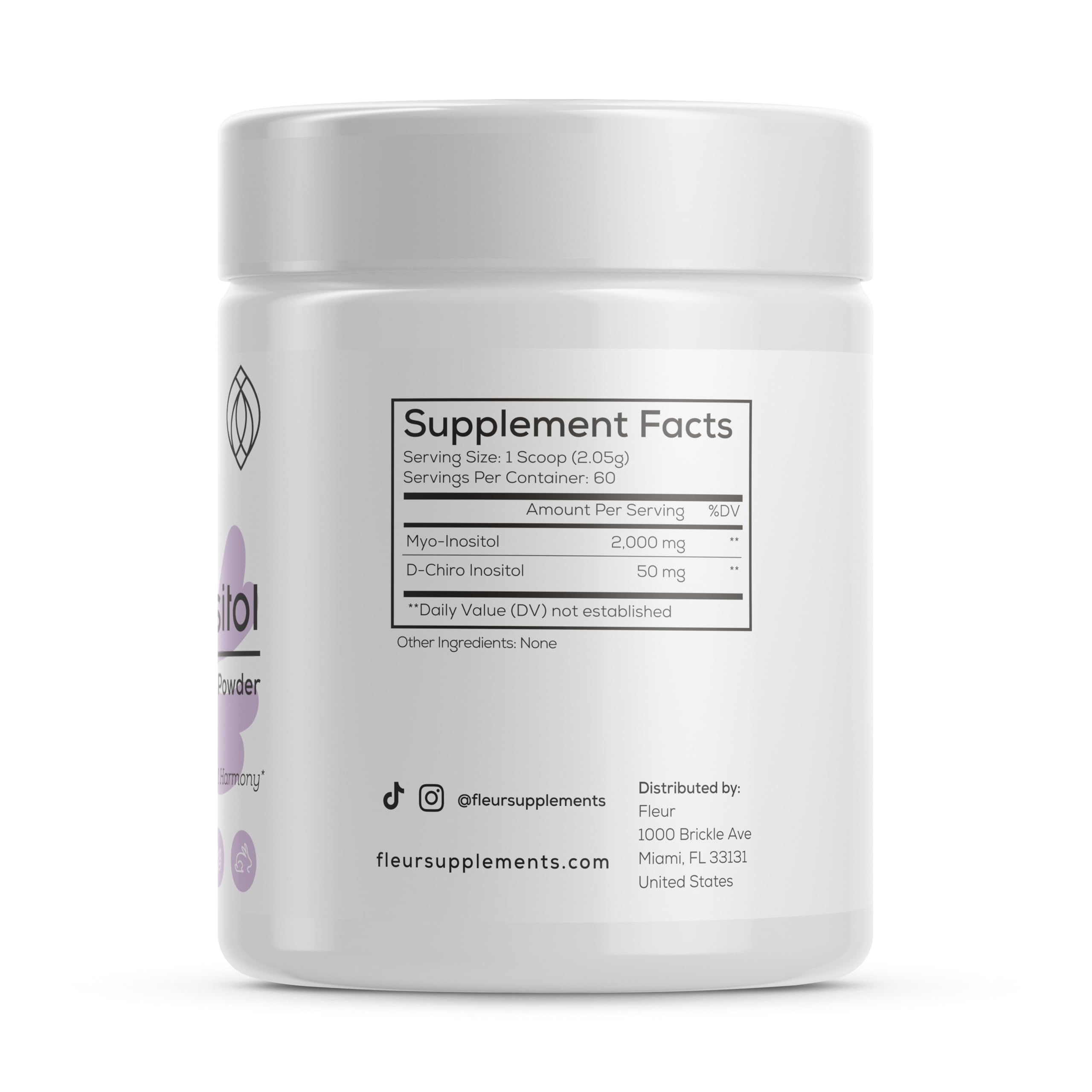 FLEUR Myo-Inositol & D-Chiro Inositol Powder, Hormone Balance and Ovarian Function FLEUR buy supplements canada
