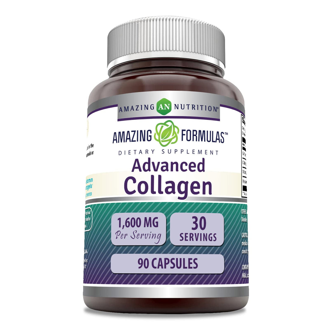 Amazing Formulas Advanced Collagen Supplement | Collagen Type I, II & III with Vitamin C & Hyaluronic | 1600 Mg Per Serving | 90 Capsules | Non-GMO | Gluten-Free | Made in USA Amazing Nutrition buy supplements canada