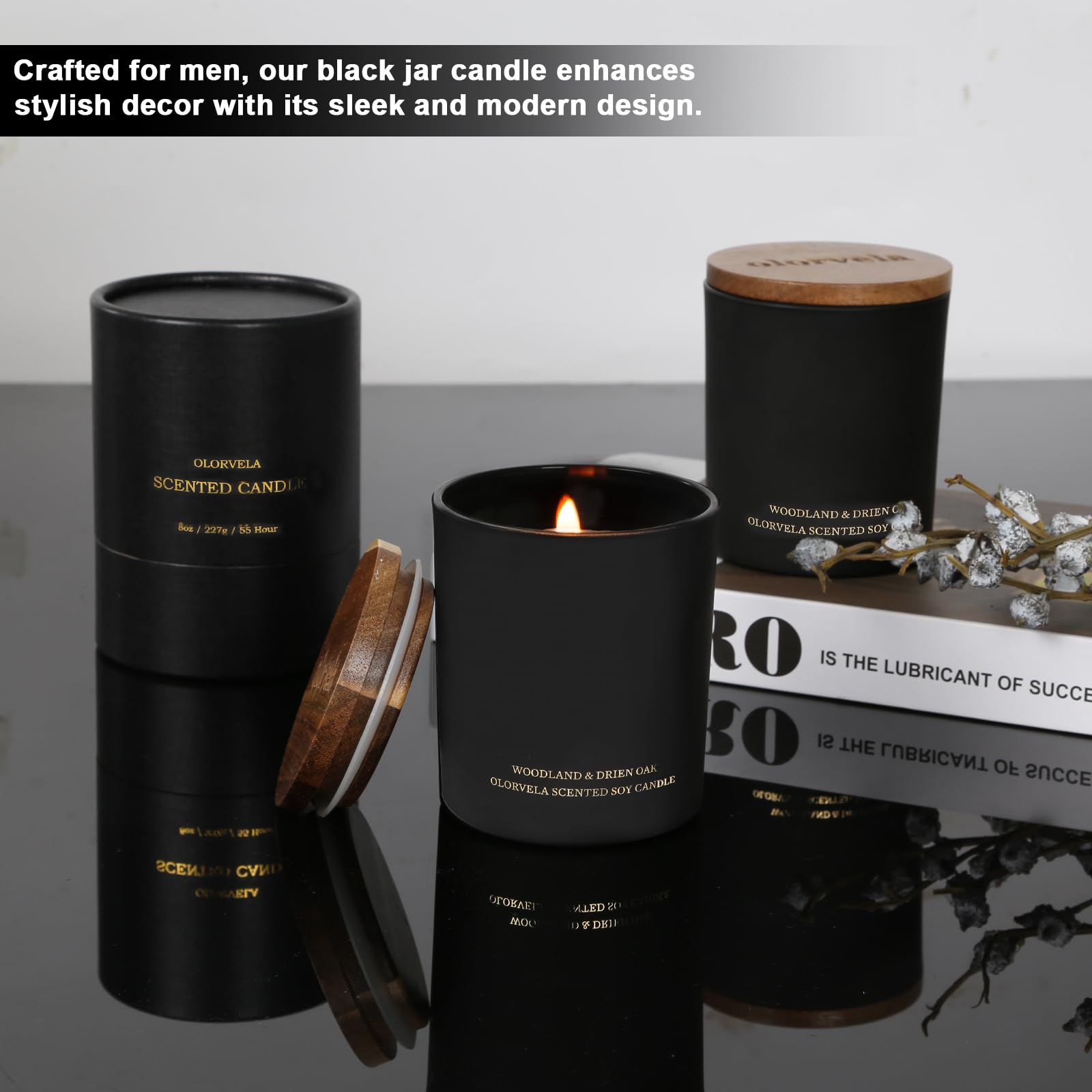 olorvela Candles for Men Wood Wicked Candles for Home Scented Mens Candle Aromatherapy 8oz olorvela buy supplements canada