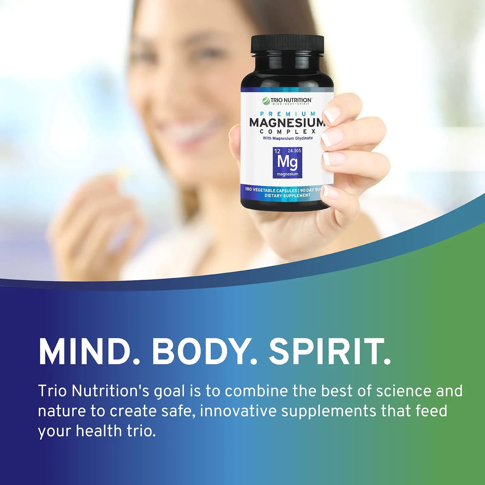 Trio Nutrition Magnesium Complex 90 Day Supply 420 mg | Natural Calm, Relax, Stress Relief, and Muscle Recovery |Magnesium Glycinate Supplement with Vitamin B6 for Rapid Absorption* TRIO NUTRITION buy supplements canada