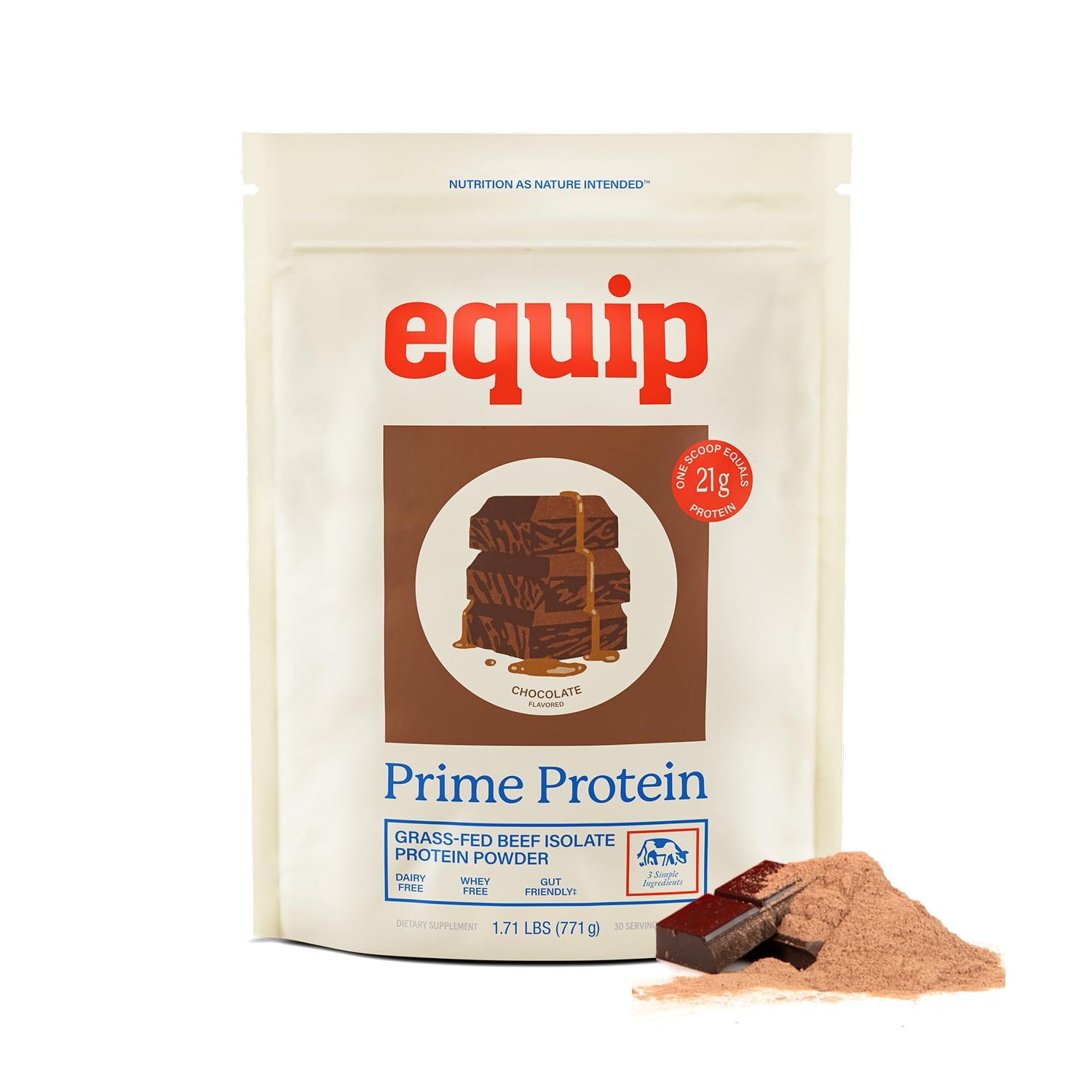 Equip Foods Prime Protein Powder | Clean, Grass Fed Beef Protein Powder | Carnivore Protein Isolate | Paleo, Keto Friendly | Gluten & Dairy Free | Helps Build & Repair Tissue Equip buy supplements canada