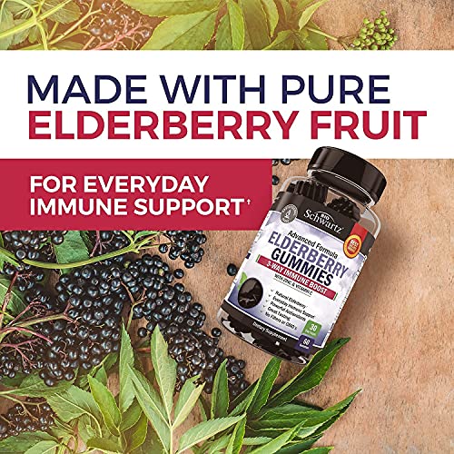 Elderberry Gummies with Zinc and Vitamin C for Adults & Kids - Natural Immune Support BioSchwartz buy supplements canada