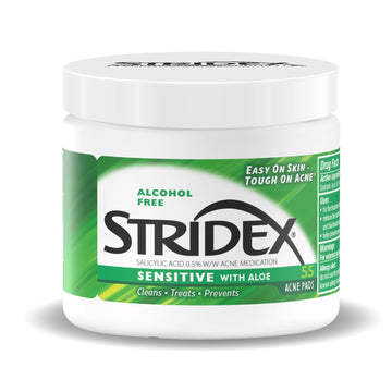 Stridex Acne Pads Sensitive With Aloe 55 Count Alcohol-Free Stridex buy supplements canada