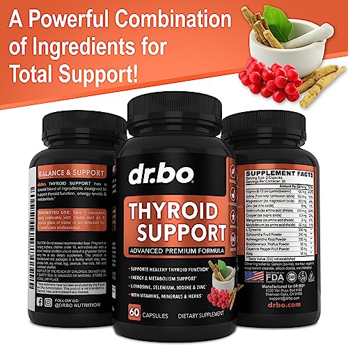 Thyroid Support for Women & Men Supplement - Natural Metabolism, Mood & Energy Enhancer DR. BO buy supplements canada