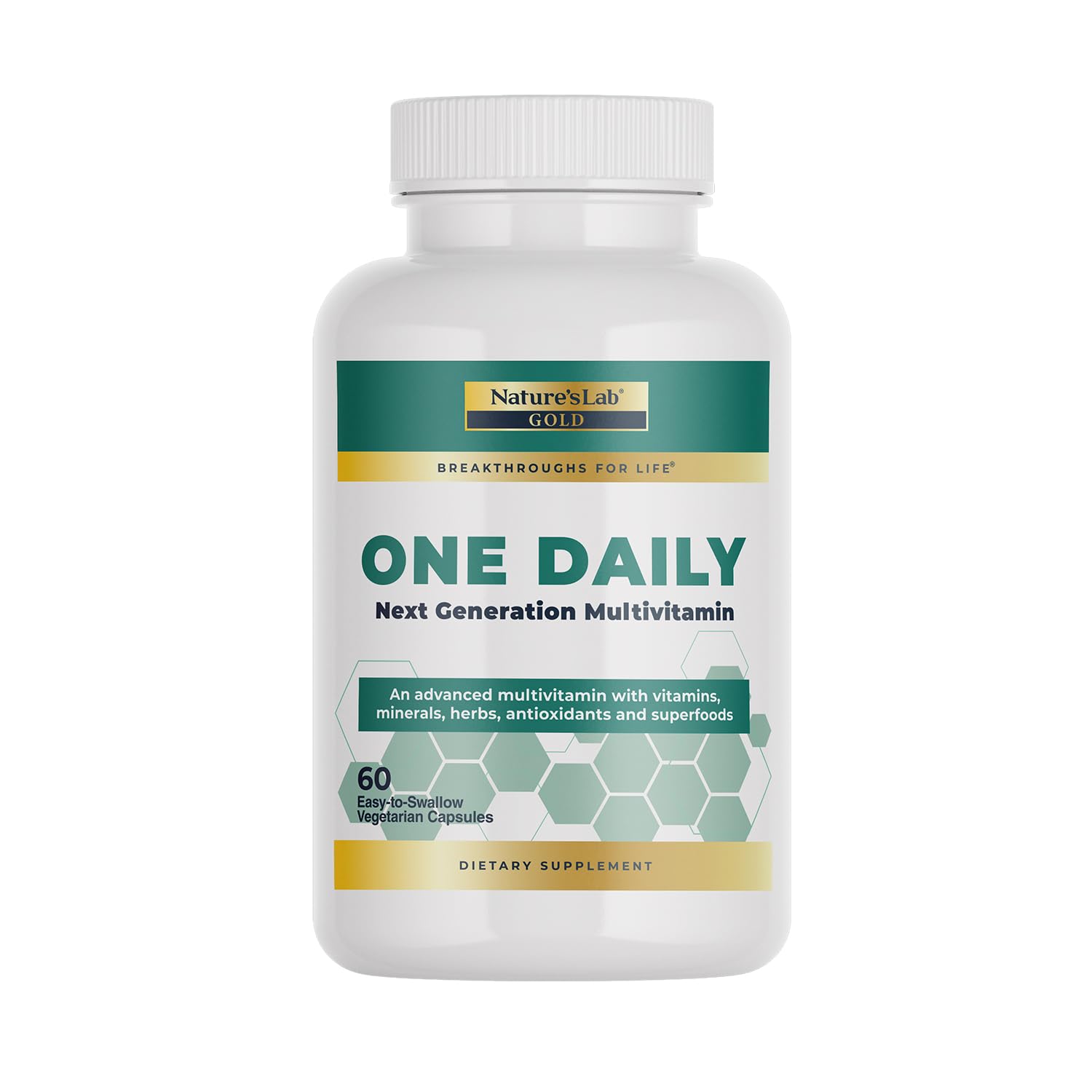 Nature's Lab Gold One Daily Multivitamin - Contains 19 Essential Vitamins & Minerals including Vitamin C, D3 & Zinc - 60 Capsules (2 Month Supply) Nature's Lab buy supplements canada