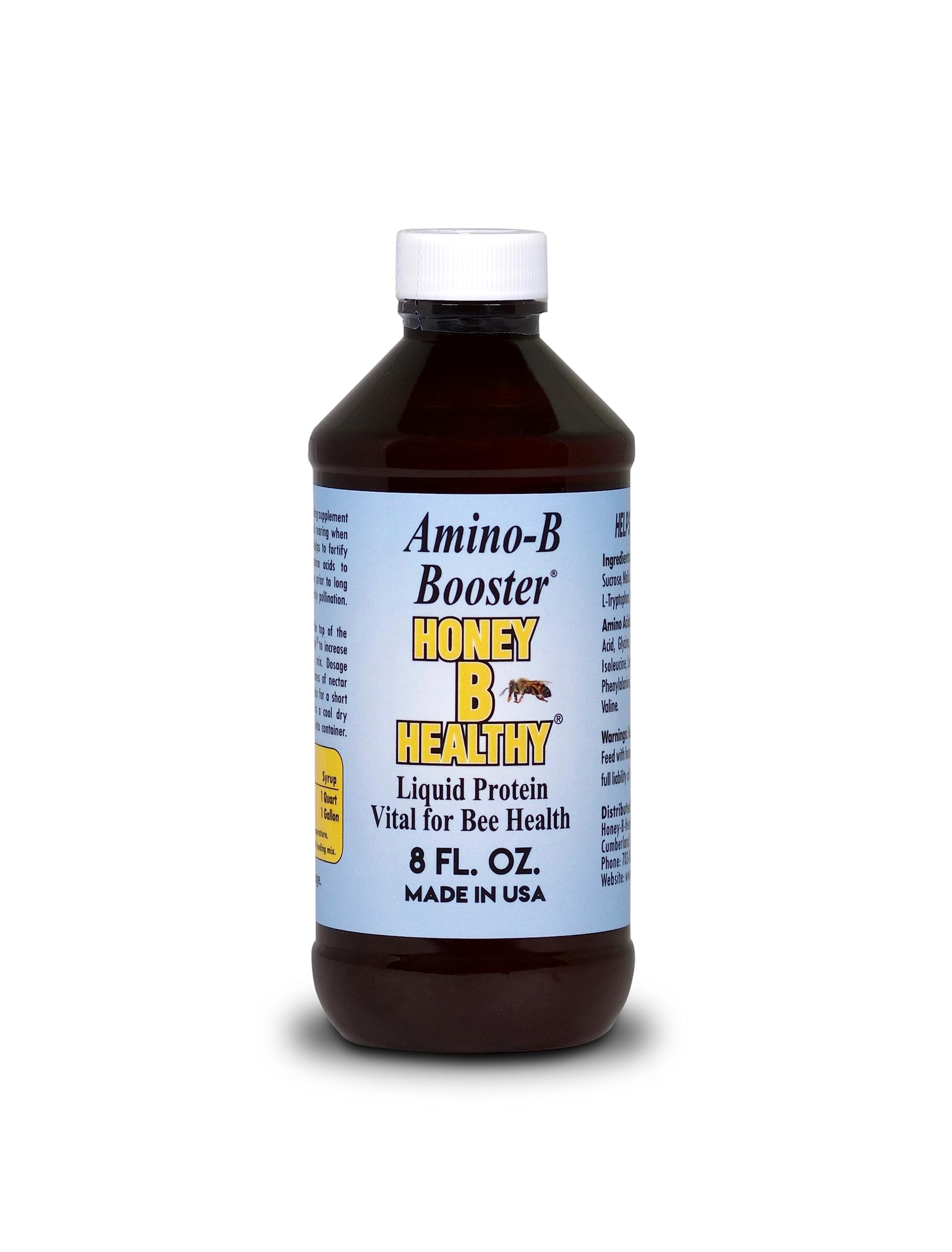 Amino-B Booster 8 oz. Bottle, Liquid Protein Vital for Bee Health Honey B Healthy buy supplements canada
