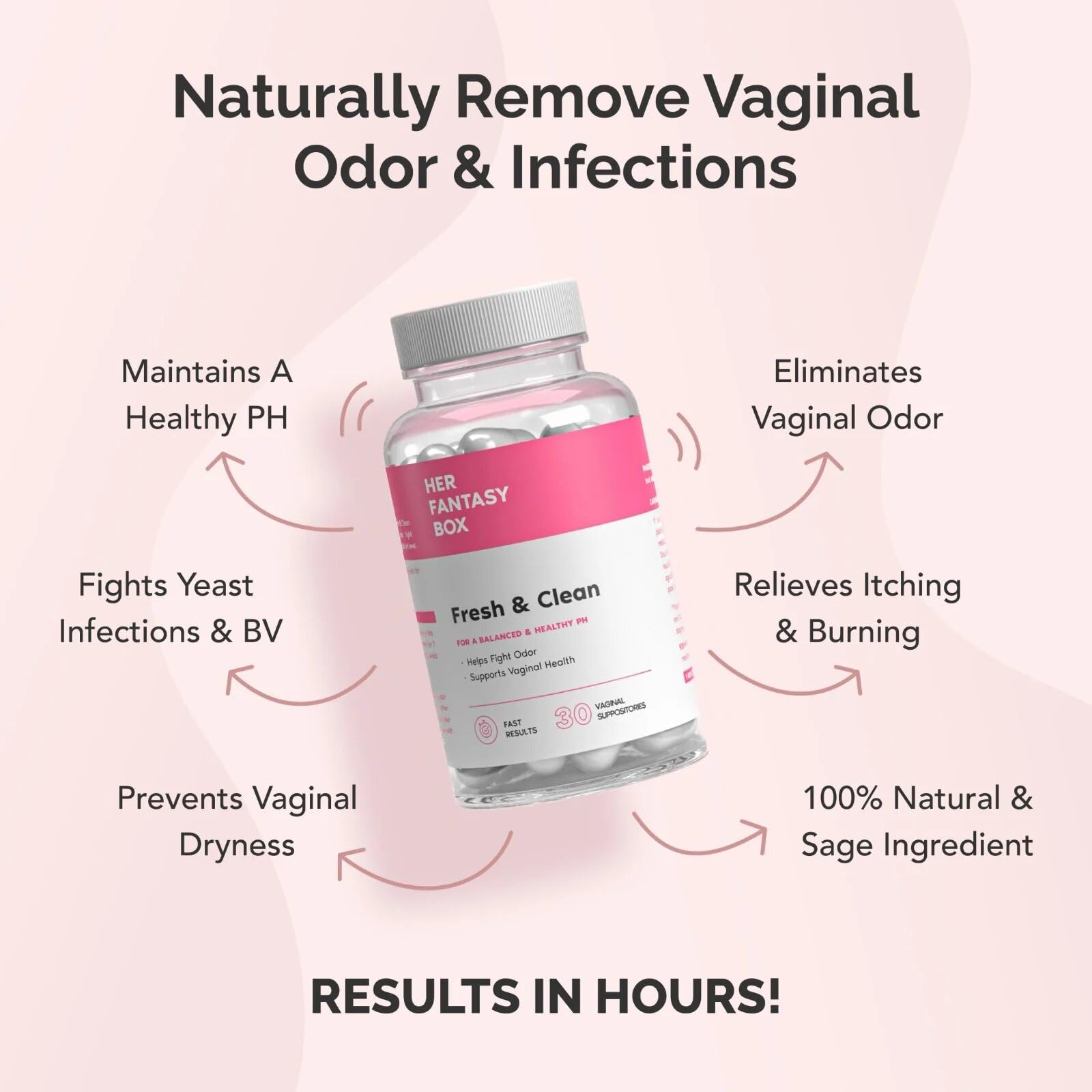 Her Fantasy Box | Fresh & Clean pH Restore Vaginal Suppositories - Natural Vaginal Health Support Her Fantasy Box buy supplements canada