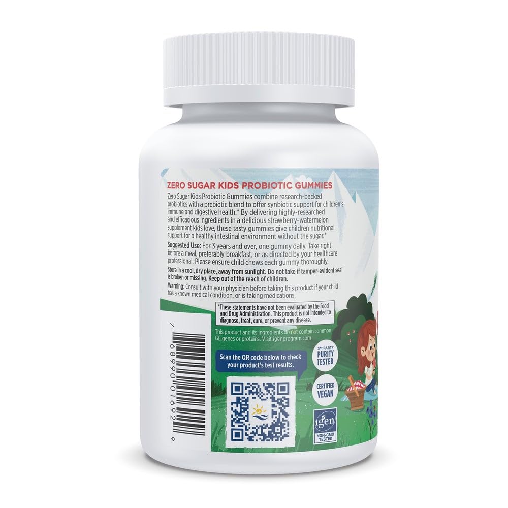 Nordic Naturals Zero Sugar Kids Probiotic Gummies - Strawberry Watermelon Flavor - 30 Gummies - Supports Digestive Wellness & Immune Health - Non-GMO - Third Party Tested - Vegan - 30 Servings Nordic Naturals buy supplements canada