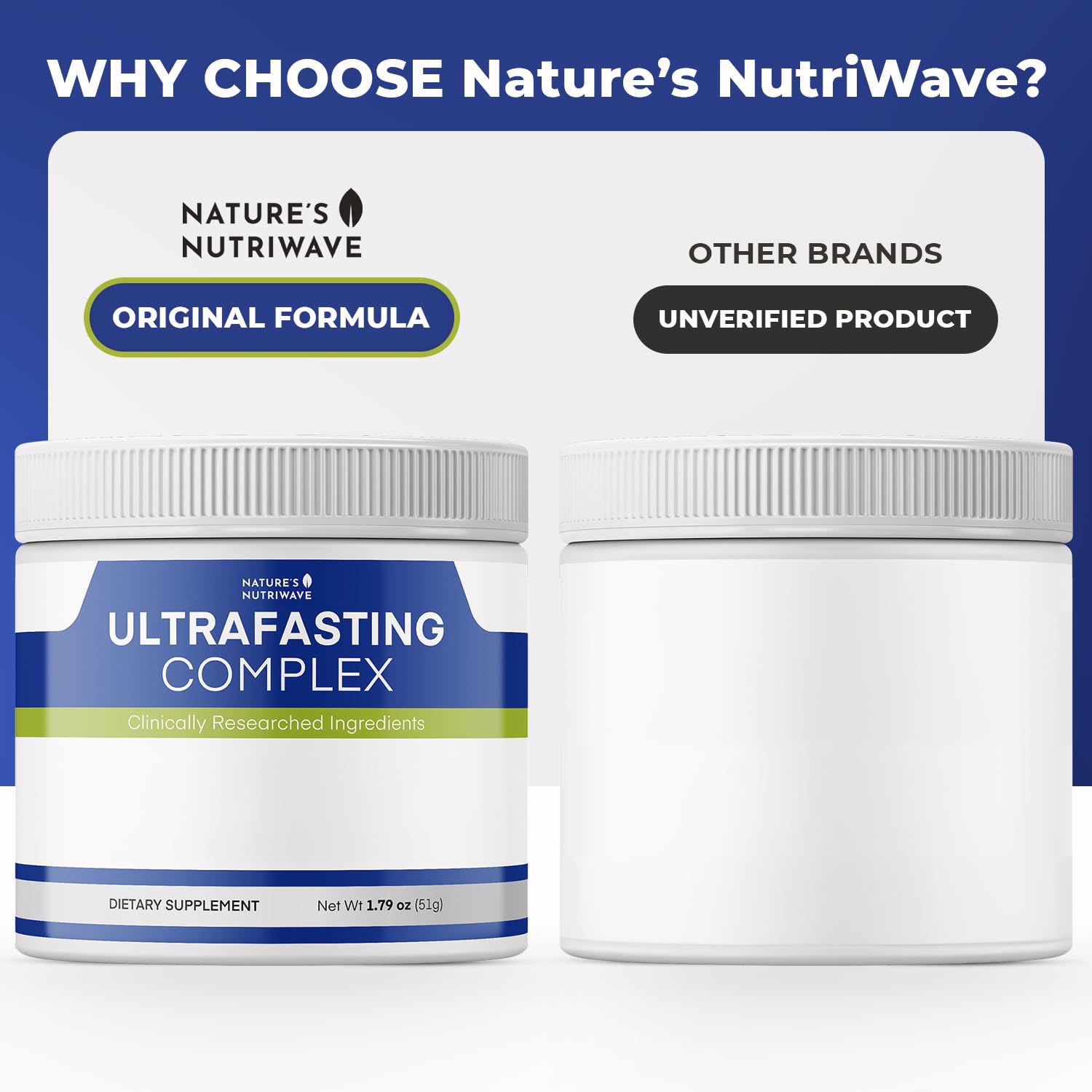 Nature’s NutriWave UltraFasting Complex Powder – Natural Supplement with Niacin, Vitamin B12 & Chromium – Made in the USA,Non-GMO, Easy-to-Use, 1 Month Supply, 1.79oz, 51g Nature’s NutriWave buy supplements canada