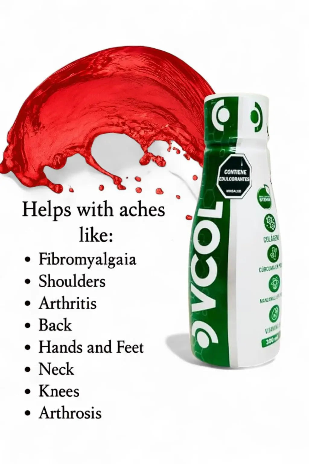VCOL Red Fruit Liquid Wellness Drink – 10.14 fl oz (300 ml) • Naturally Flavored • Smooth & Easy-to-Take Daily Beverage • Non-GMO VCOL buy supplements canada