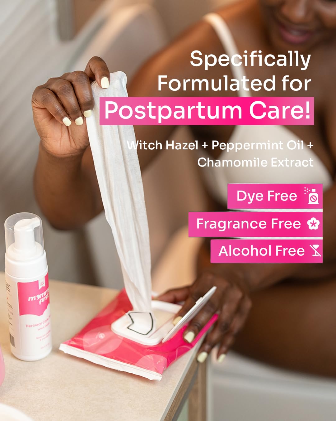 Mommy First® Alcohol-Free Witch Hazel Postpartum Healing Foam & Perineal Cooling Liners Bundle – Probiotic-Infused Relief for Perineal Pain, Itch & Burn After Birth – 24 Liners + 5oz Foam Mommy First buy supplements canada