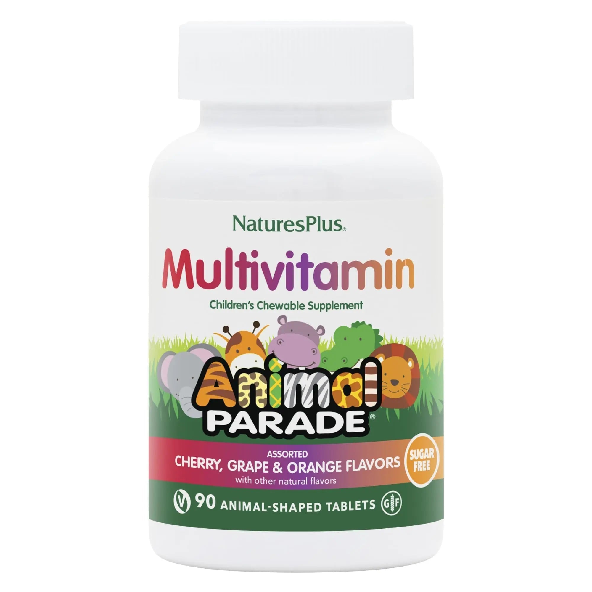 NaturesPlus Animal Parade Sugar-Free Children's Multivitamin - Assorted Cherry, Grape & Orange Flavors - Pack of 2 NaturesPlus buy supplements canada