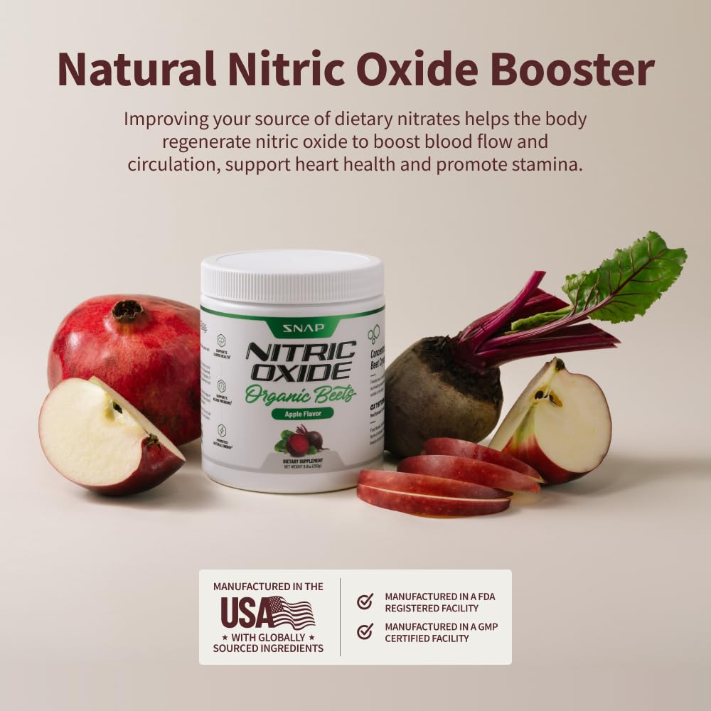 Snap Supplements USDA Organic Beet Root Powder, 3-in-1 Nitric Oxide Supplement Snap Supplements buy supplements canada