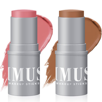 KIMUSE Cream Contour Stick Duo, Cream Blush Stick, Bronzer Shaping Stick, Creamy, Highly Pigmented, Long Lasting, Vegan Face Make Up Sticks KIMUSE buy supplements canada