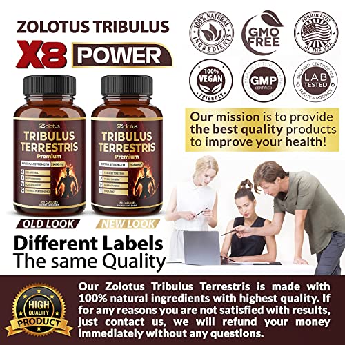 Tribulus Terrestris Supplement for Men & Women, 9050mg Per Capsule, 5-Month Supply Zolotus buy supplements canada
