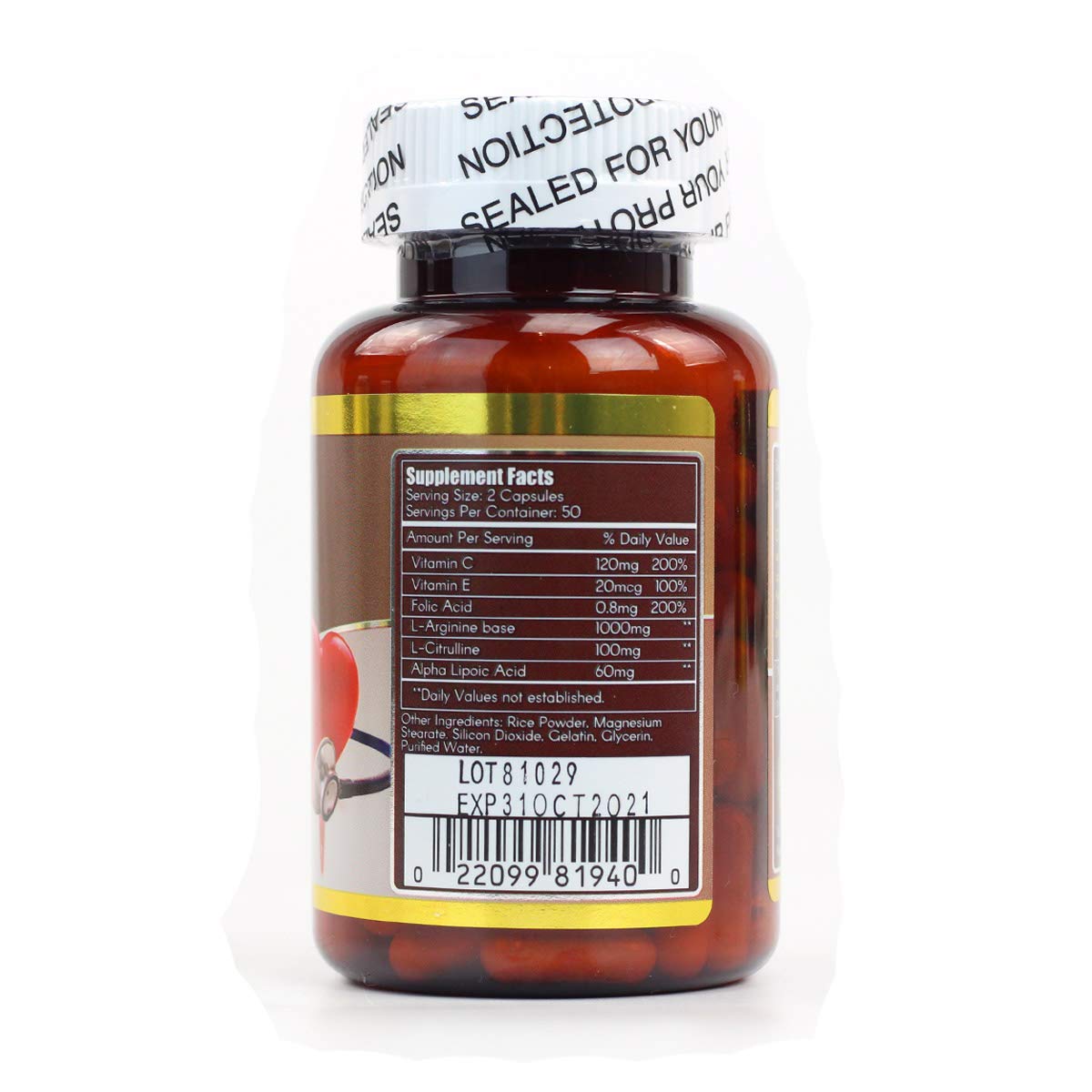 WooHoo Natural Nitric Oxide Synthase NOS 100 Capsules WOOHOO buy supplements canada