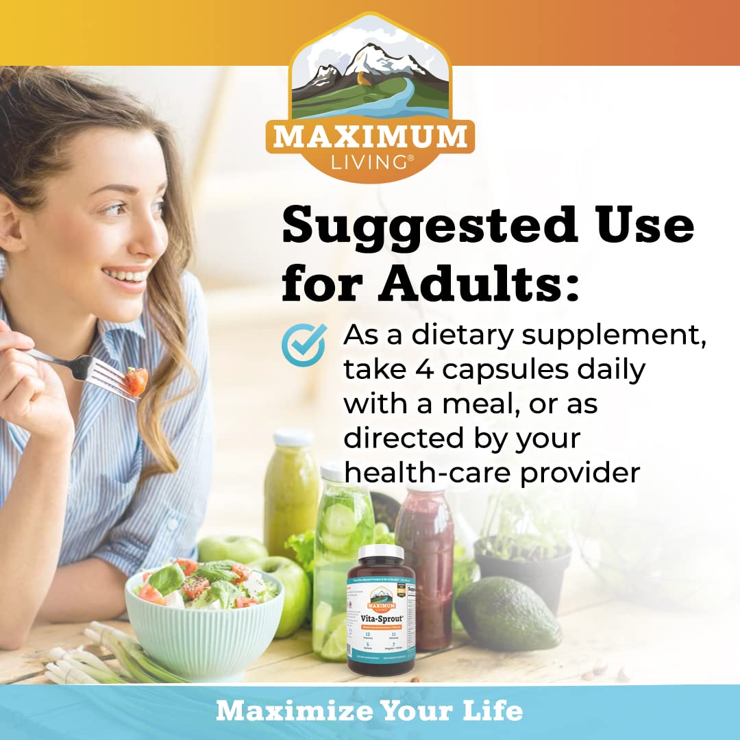 Maximum Living - Vita-Sprout Whole-Food Multivitamin & Phytonutrient Blend - 120 Capsules Maximum Living buy supplements canada