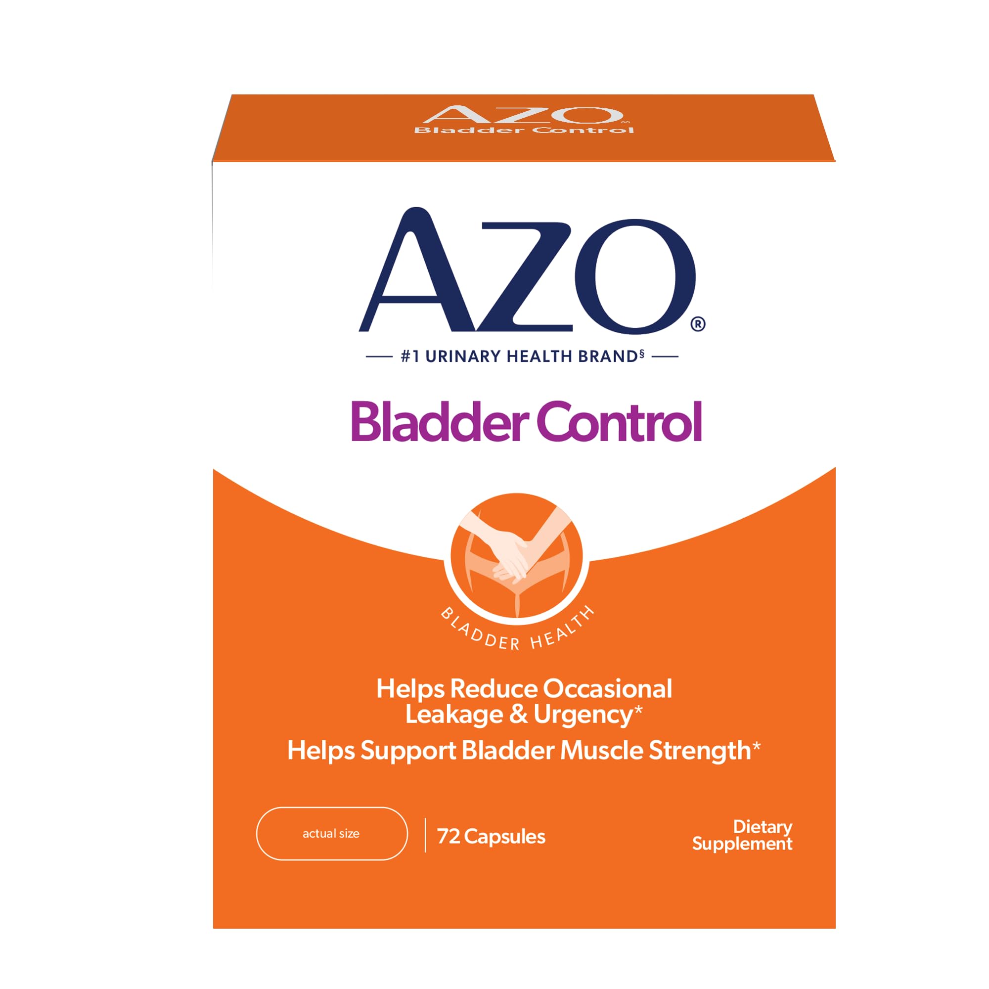 AZO Bladder Control with Go-Less Daily Supplement | Helps Reduce Occasional Urgency, leakage due to laughing, sneezing and exercise††† | 72 Capsules AZO buy supplements canada