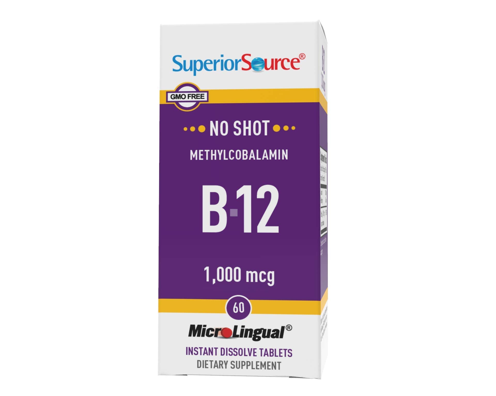Superior Source No Shot Vitamin B12 Methylcobalamin 1000 mcg, Quick Dissolve MicroLingual Superior Source buy supplements canada
