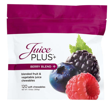 Juice Plus+ Berry Blend Soft Chews (Chewables) - Daily Nutrition from 12 Plants with Whole Fruit, Vegetable, & Berry - Raspberry, Bilberry, Blueberry, and More! for Adults and Kids - (1-mo, 30 Chews) Juice Plus+ buy supplements canada