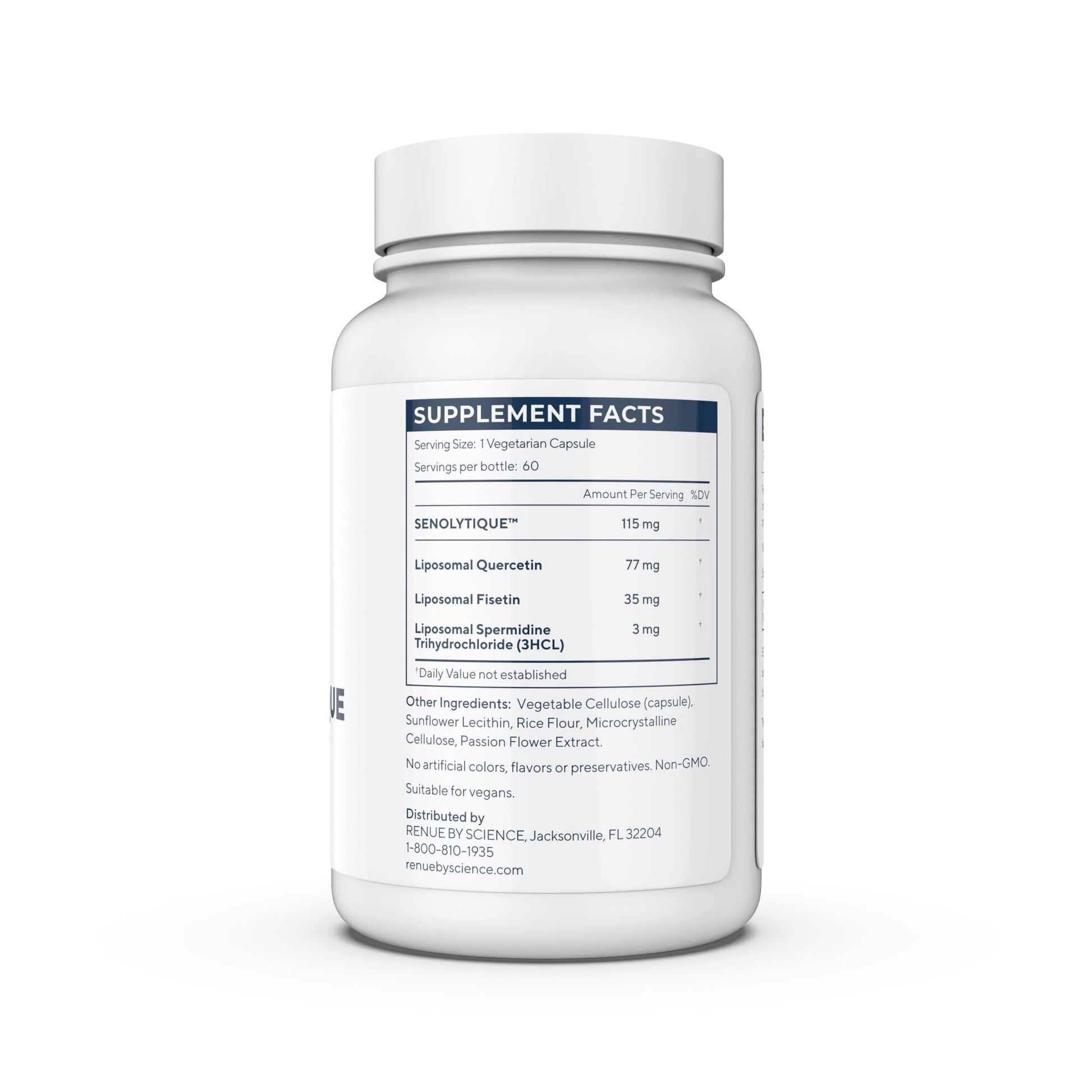 Renue By Science Senolytique Senolytic Supplements | 60 Capsules with Fisetin (35mg) Quercetin (78mg) & Spermidine (3mg) per Serving | Liposomal Formula | Manufactured in The USA & Third-Party Tested Renue By Science buy supplements canada