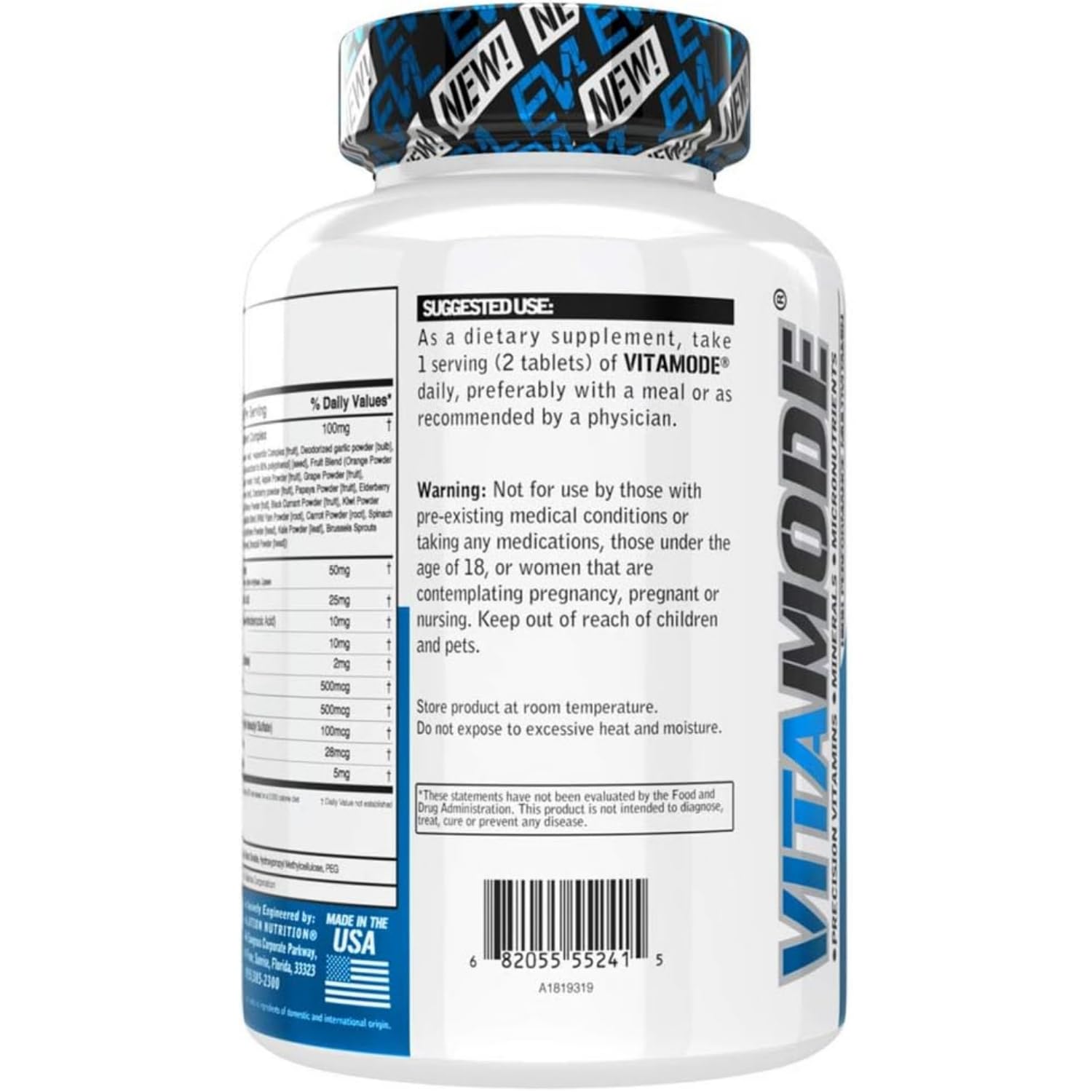 EVL Advanced Daily Multivitamin - Men's Multivitamin with Essential Minerals Phytonutrient Complex and VitaMode Active Mens Vitamins for Energy Evlution buy supplements canada