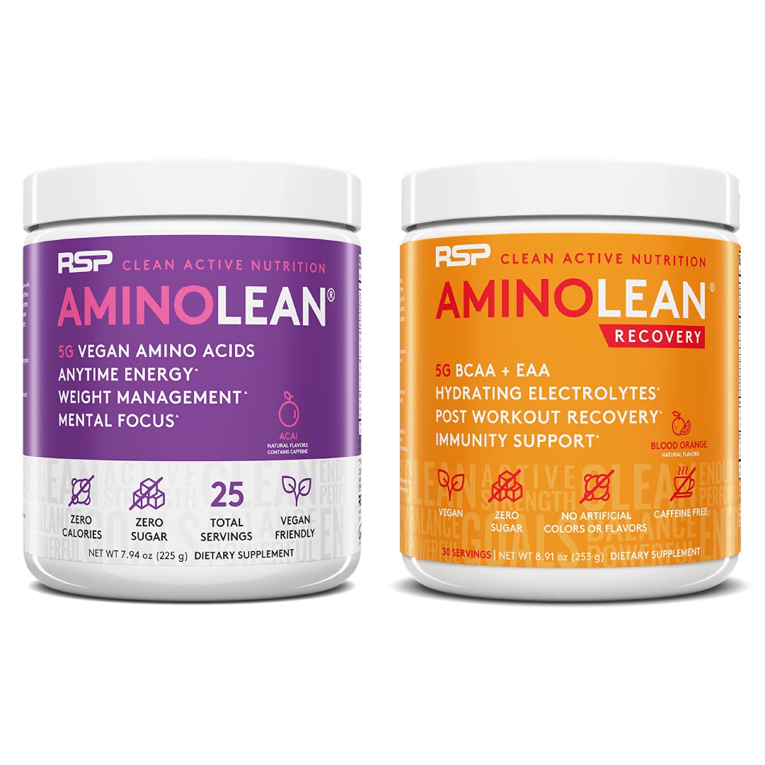RSP NUTRITION Vegan AminoLean Pre Workout Energy (Acai 25 Servings) with AminoLean RSP NUTRITION buy supplements canada