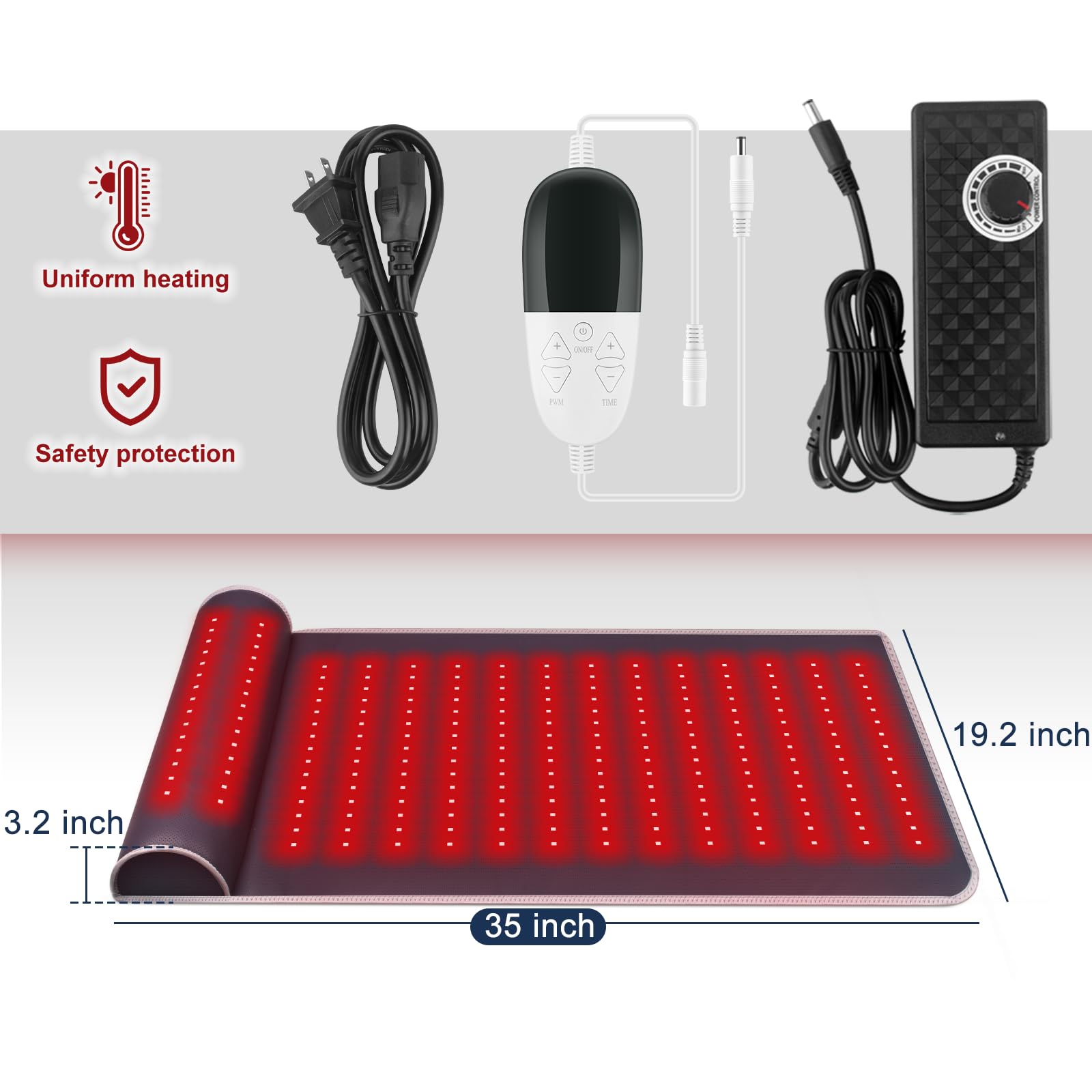 Rutollmit Red Light Therapy Mat - Experience Relaxation with 225 LEDs, 660nm Red Light Rutollmit buy supplements canada