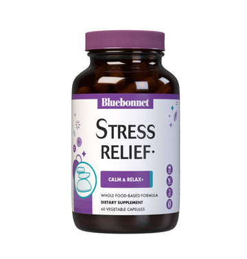 BlueBonnet Targeted Choice Stress Relief Whole Food Based Ashwagandha Extract, L-Theanine, Lemon Balm, Rhodiola Relaxing Calm Mood Supplement for Women & Men - Non-GMO, Vegan - 60 Vegetable Capsules BlueBonnet buy supplements canada