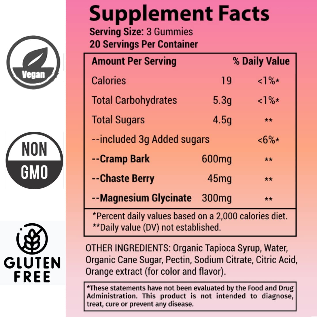 HEMPWAY Menstrual Gummies for Women May Help Support Bloating, Period Relief | Plant-Based | Cramp Bark, Magnesium, Chaste Berry | Vegan | Orange 60ct HEMPWAY buy supplements canada