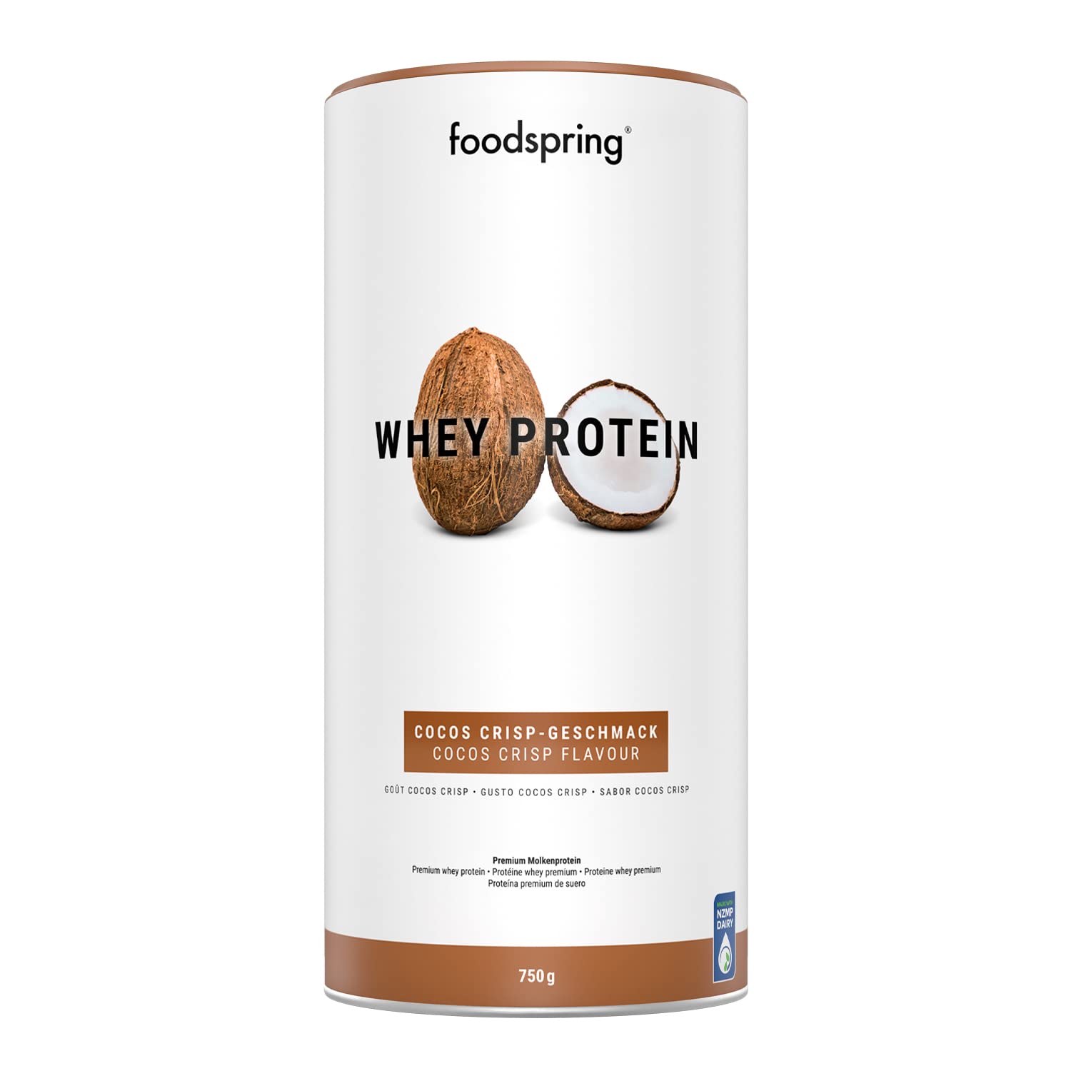 foodspring Whey Protein Powder Coconut – with 23g Protein for Muscle Building, Perfect Solubility, Made from Pasture Milk, Rich in BCAAs & EAAs - 750g foodspring buy supplements canada