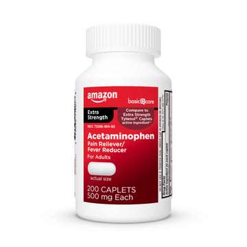 Amazon Basic Care Extra Strength Pain Relief, Acetaminophen Caplets, 500 mg, 200 Ct Amazon Basic Care buy supplements canada