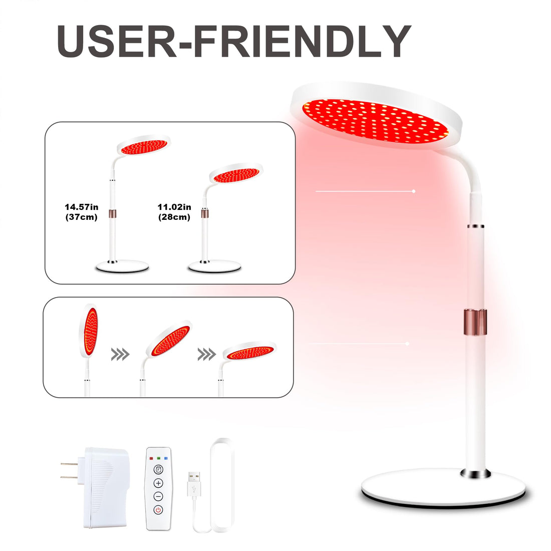 Red Light Lamp with Base, 660nm Red Light & 850nm Near Infrared Red Light Lamp with Timer Devowellte buy supplements canada