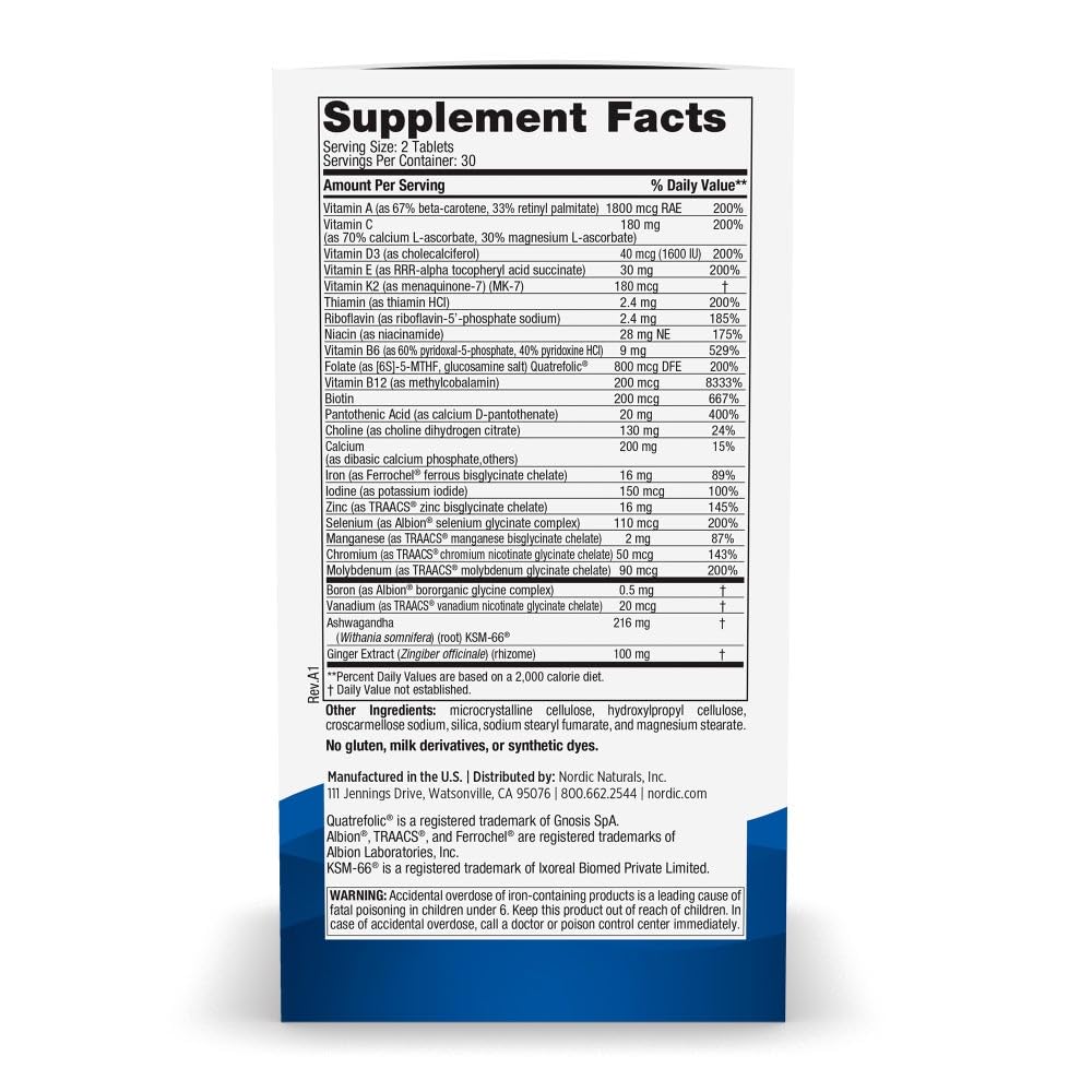 Nordic Naturals Women’s Multivitamin Extra Strength - Skin, Hair, Energy, & Bone Support - Immunity Supplement - 20 Essential Nutrients - 60 Tablets - 30 Servings Nordic Naturals buy supplements canada